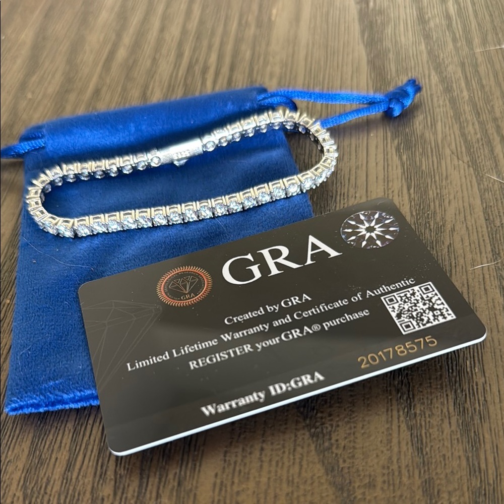 Elegant Silver Moissanite Bracelet